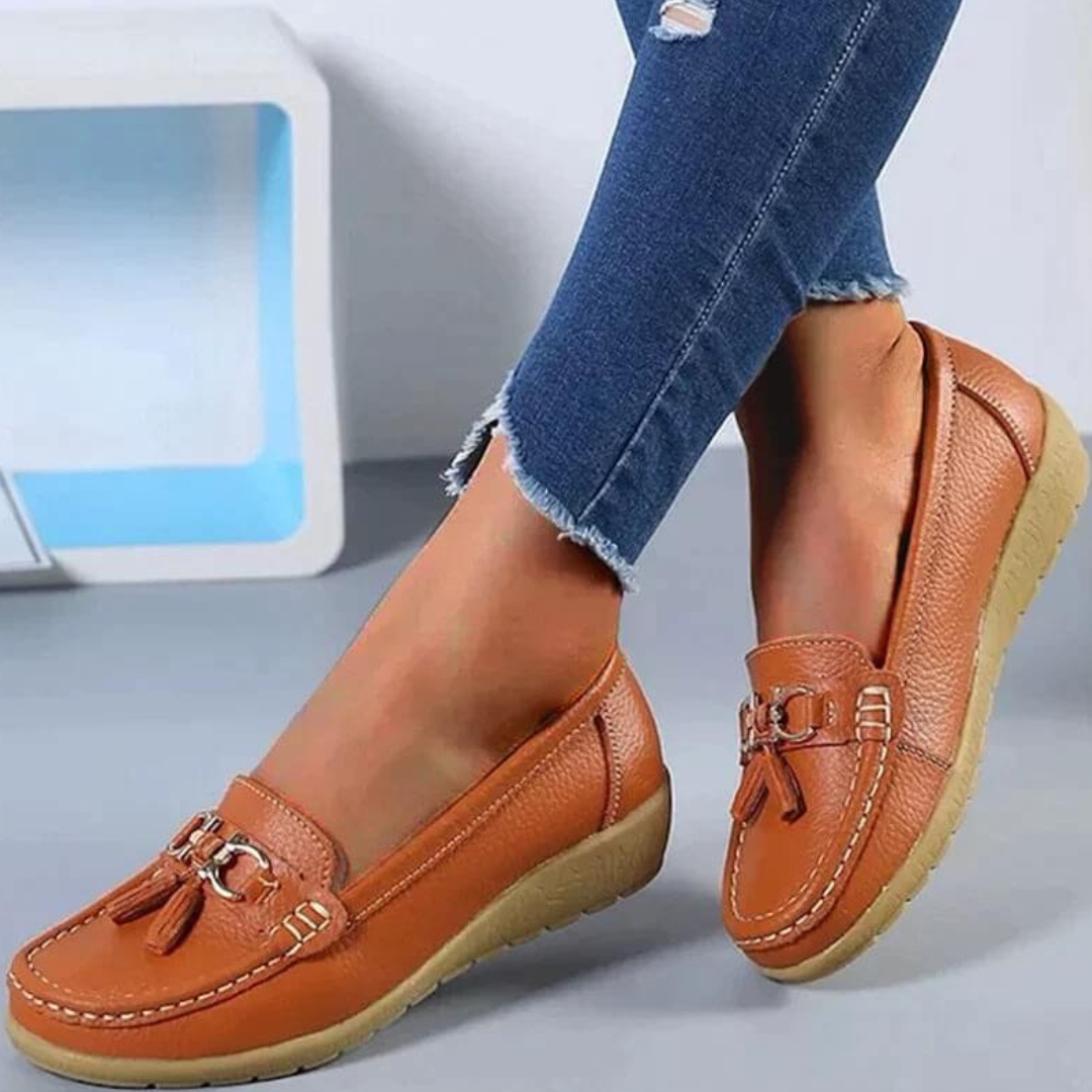 Dames Comfortabele Schoenen | Loafers met Kwastjes