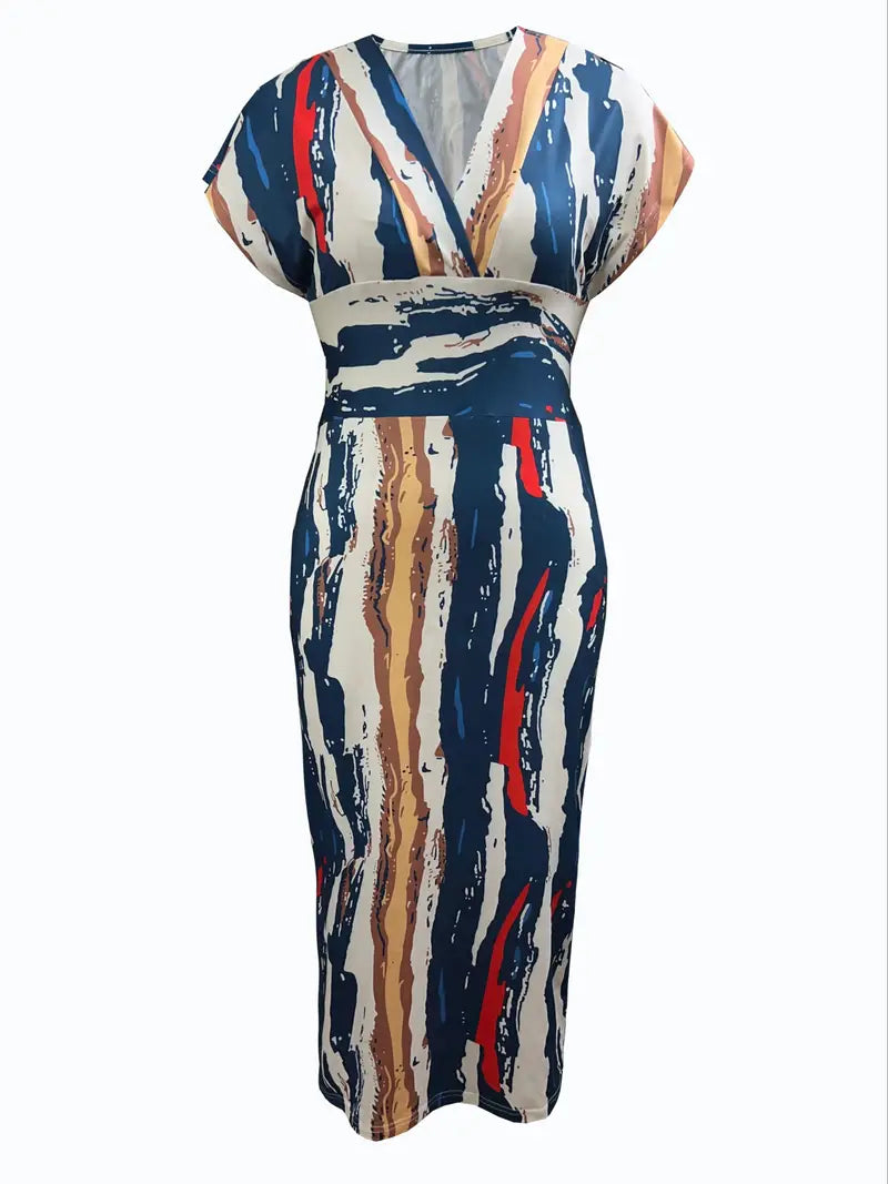 Dames Denim patchwork zomerjurk | Midi