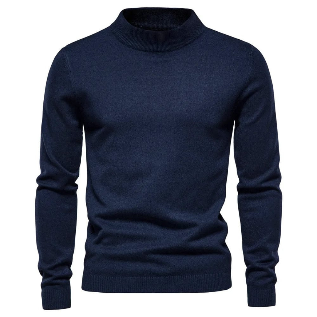 Maglione Uomo a Maglia Fine | Elegante Stile Colletto Corto