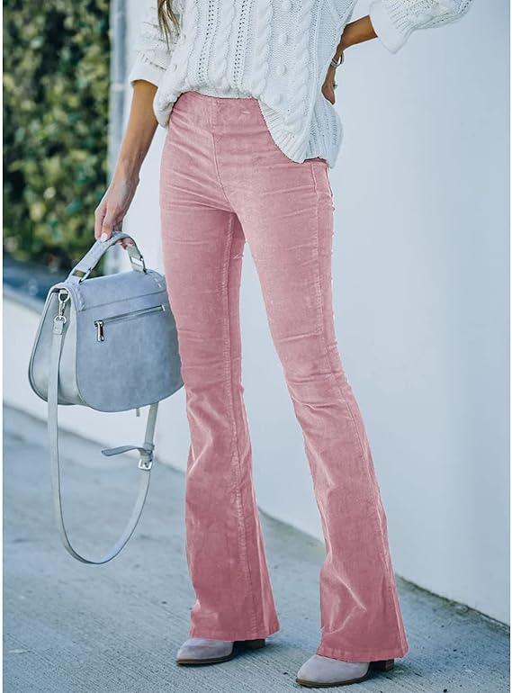 Dames Herfst Corduroy Broek | Lang, Uitlopend