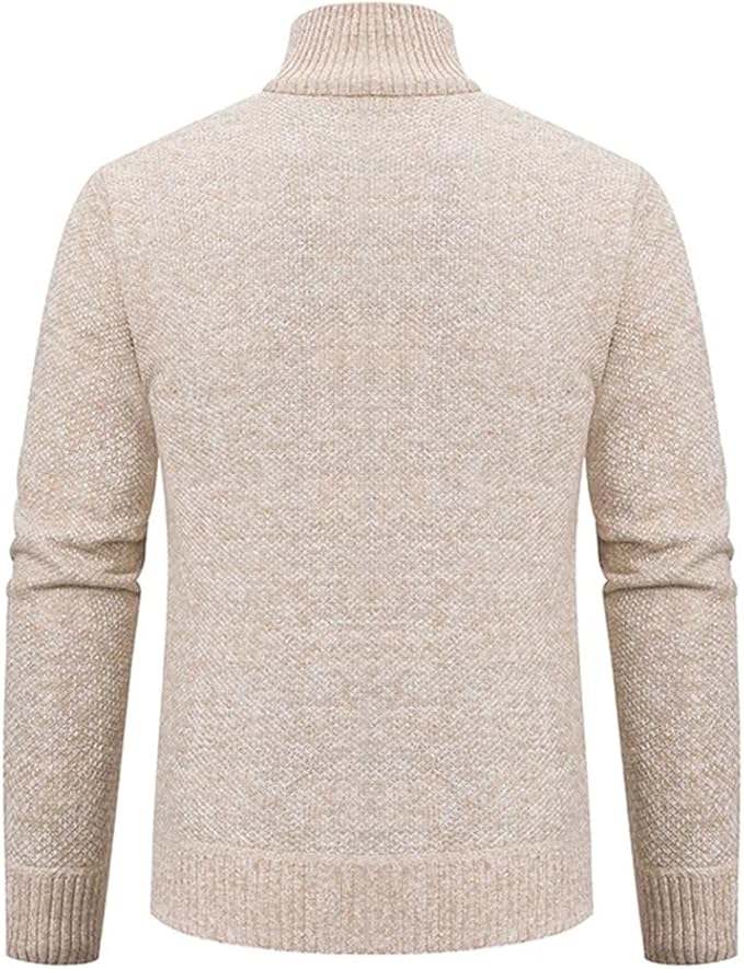 Giacca in maglia moderna da uomo per l'inverno | Chiusura lampo, finemente lavorata a maglia