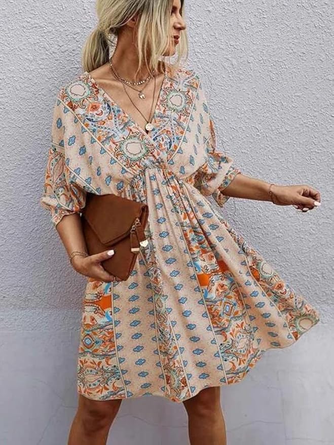 Dames Bohemian Luchtige Zomerjurk | Mini