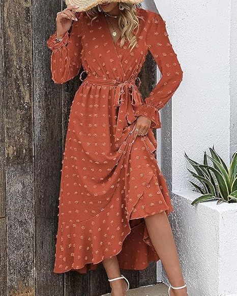 Dames Elegante Overslag Zomerjurk | Maxi