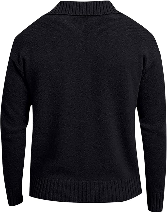 Giacca in maglia moderna da uomo per l'inverno | Chiusura lampo, finemente lavorata a maglia