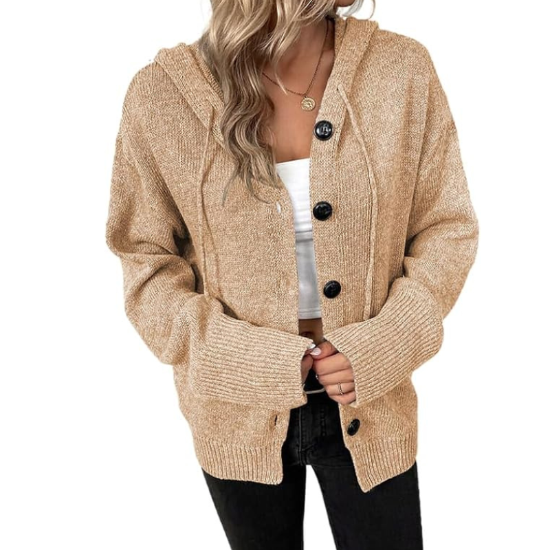 Cardigan Autunnale Donna | Maglia Grossa, Con Bottoni