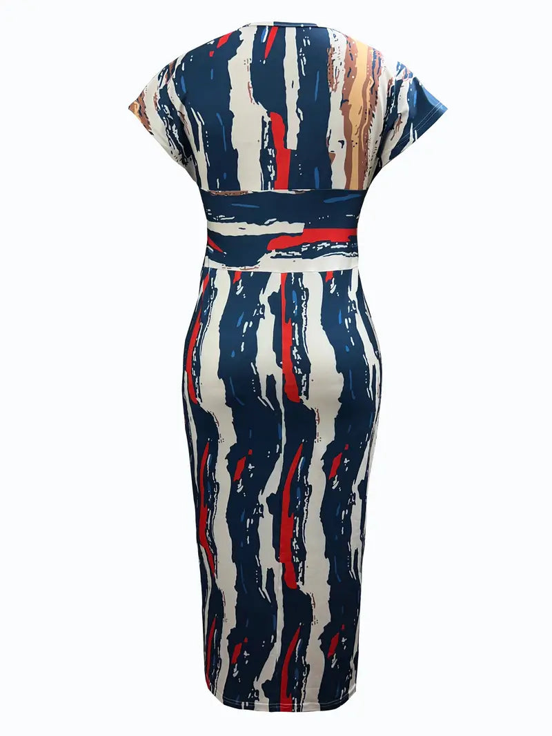 Dames Denim patchwork zomerjurk | Midi