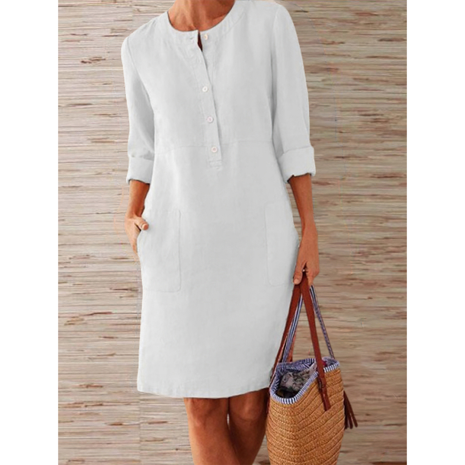 Emma | Dames Linnen Zomerjurk | Midi