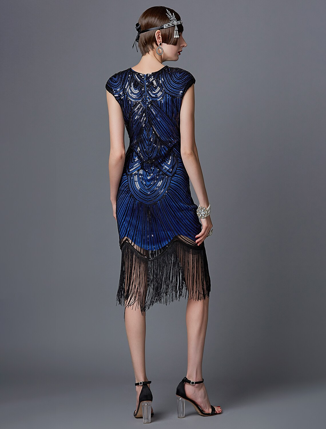 Dames Vintage Franje Feestjurk | Midi