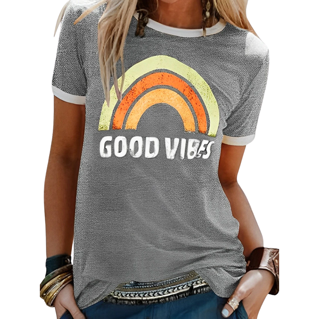 Dames Zomerse T-shirt | Bedrukt, Kortemouw