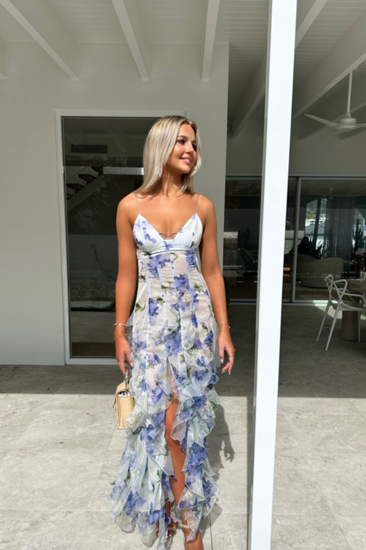 Dames Chiffon Bruiloftgast Zomerjurk | Maxi