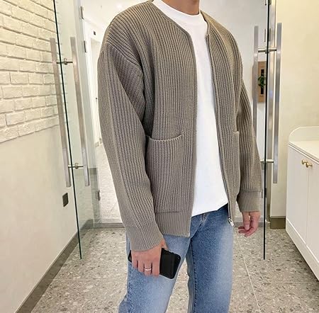 Cardigan da uomo | Cerniera morbida in stile casual