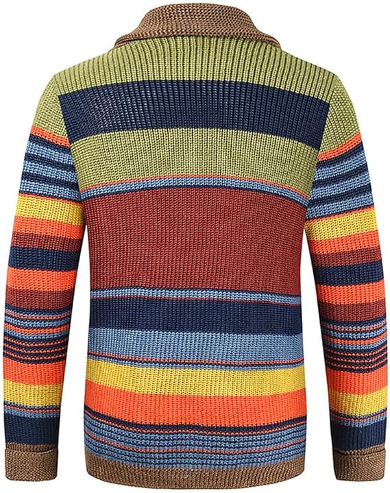 Cardigan invernale caldo da uomo | Lungo, lavorato a maglia grossa