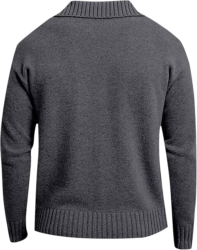 Giacca in maglia moderna da uomo per l'inverno | Chiusura lampo, finemente lavorata a maglia