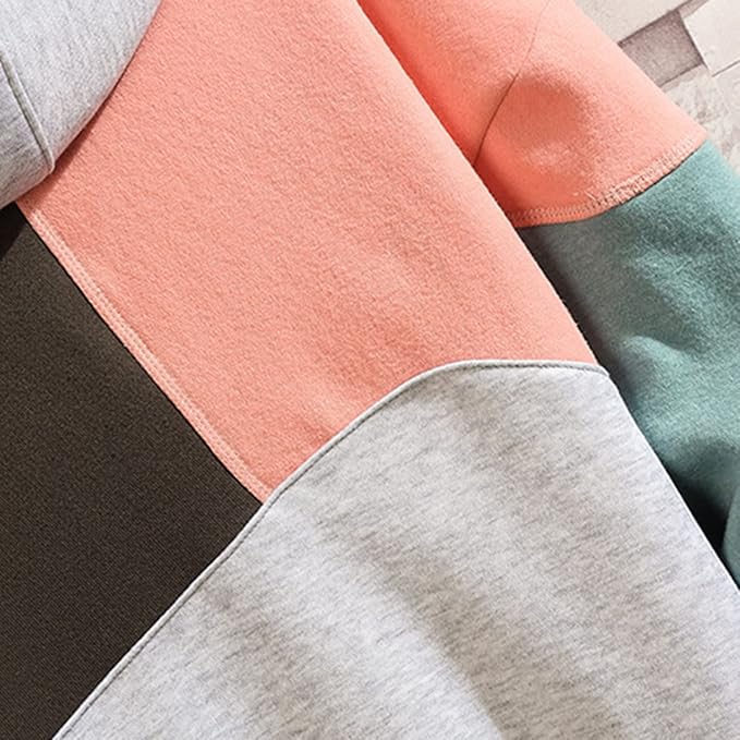 Heren Bedrukte Sweatshirts | Warme Kap in Kleurvlakkenstijl