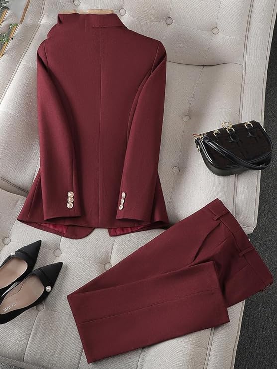 Dames Zakelijk Zomer Pak | Tweedelig, Met Broek