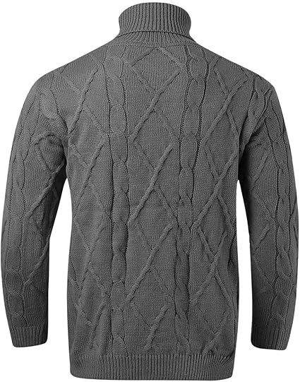 Maglione grossolano da uomo | Stile collo alto caldo