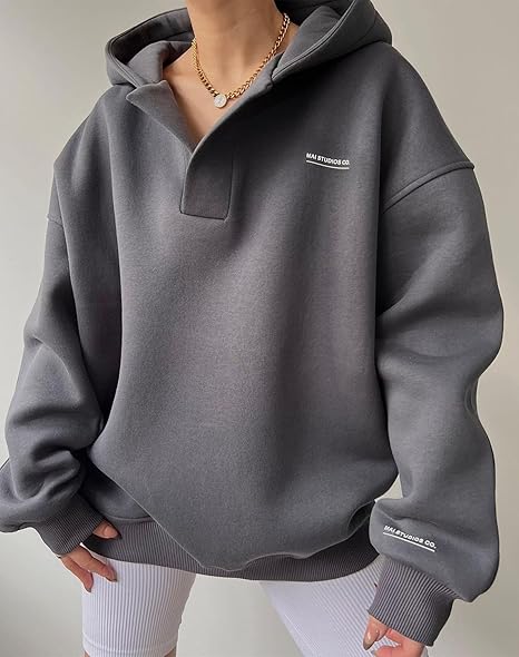 Felpa estiva da donna | Oversize, con cappuccio