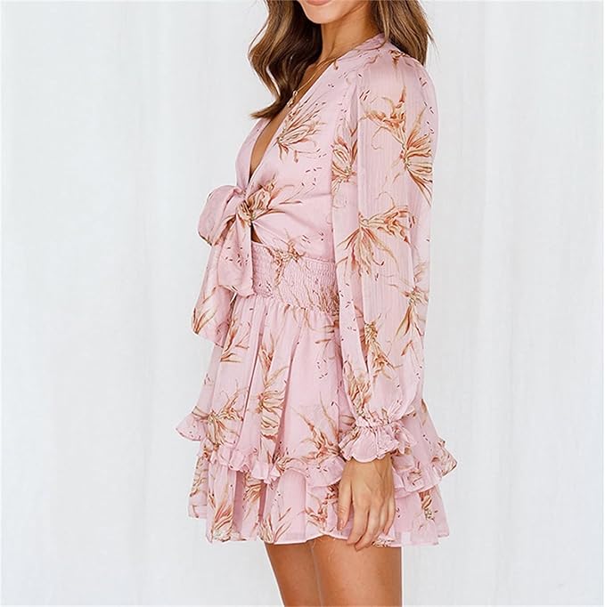 Dames Luchtige Ruches Zomerjurk | Mini