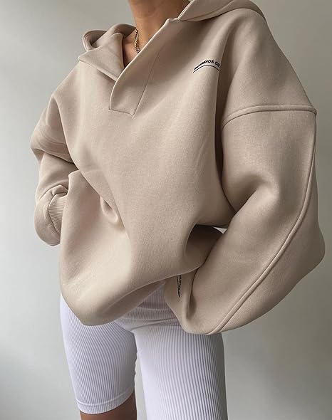 Felpa estiva da donna | Oversize, con cappuccio