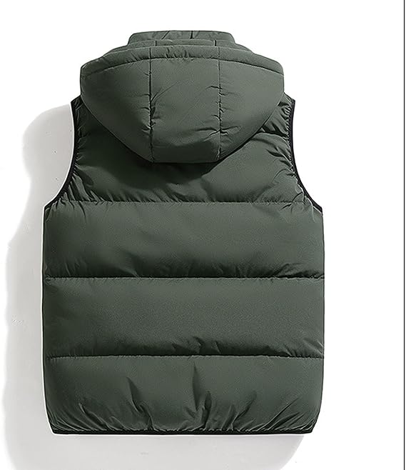 Gilet Invernale Robusto da Uomo | Cappuccio, Chiusura Lampo