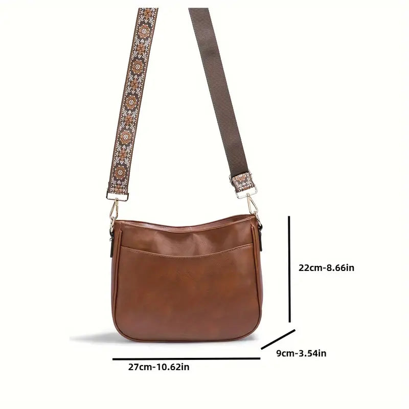 Dames Zomer Schoudertas | Medium, Met Geborduurde Band