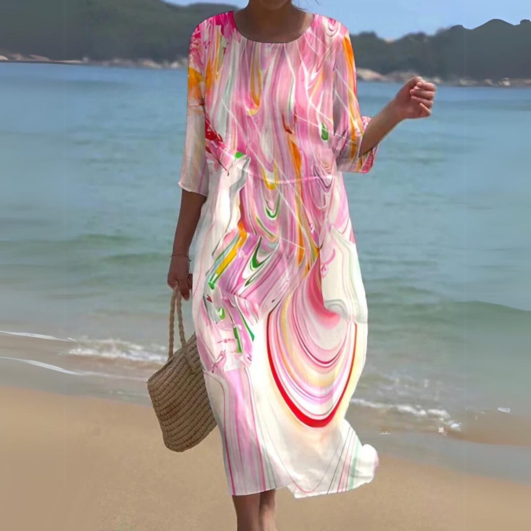 Dames Luchtige elegante zomerjurk | Midi