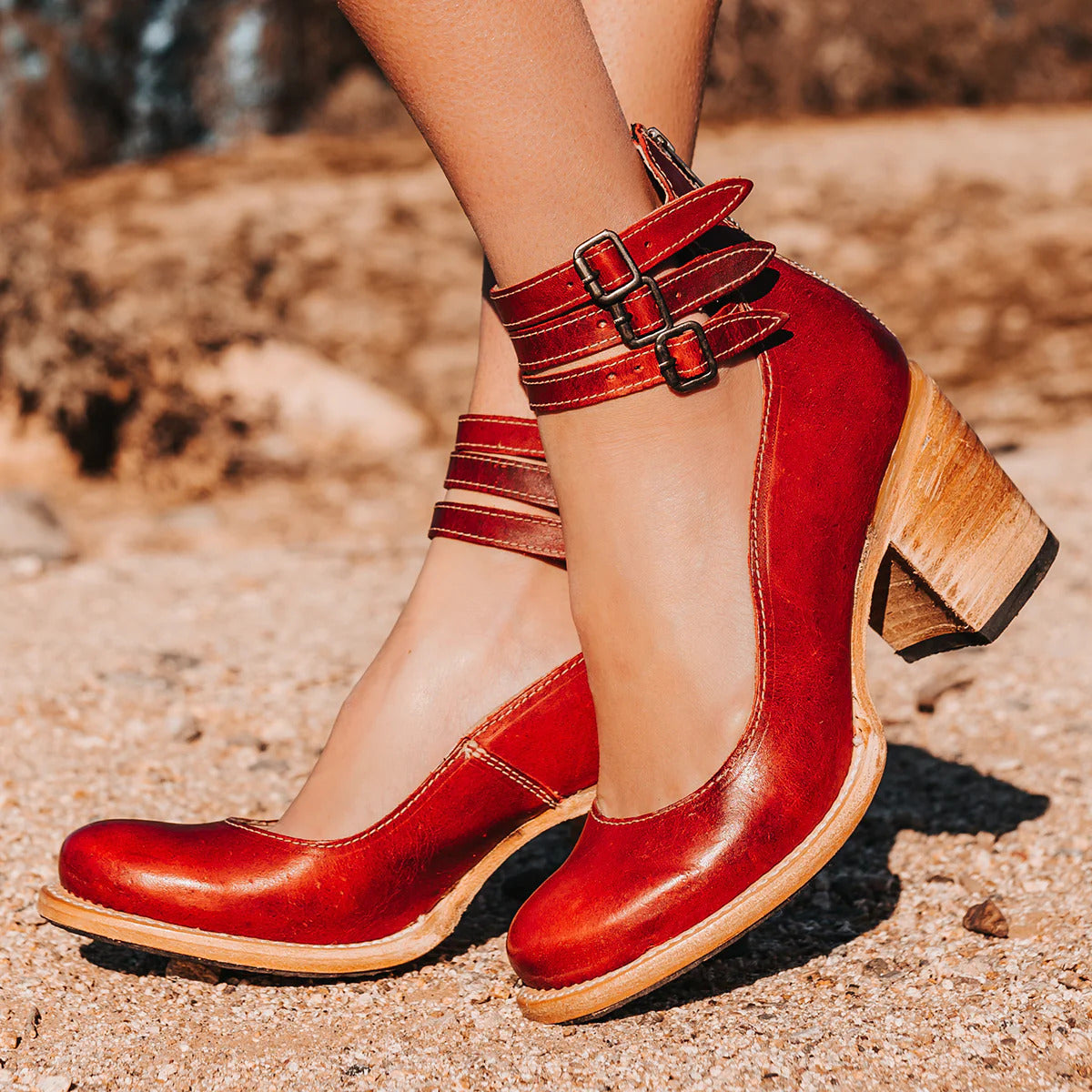 Dames Zomer Hakschoenen | Hoog, Riemsluiting