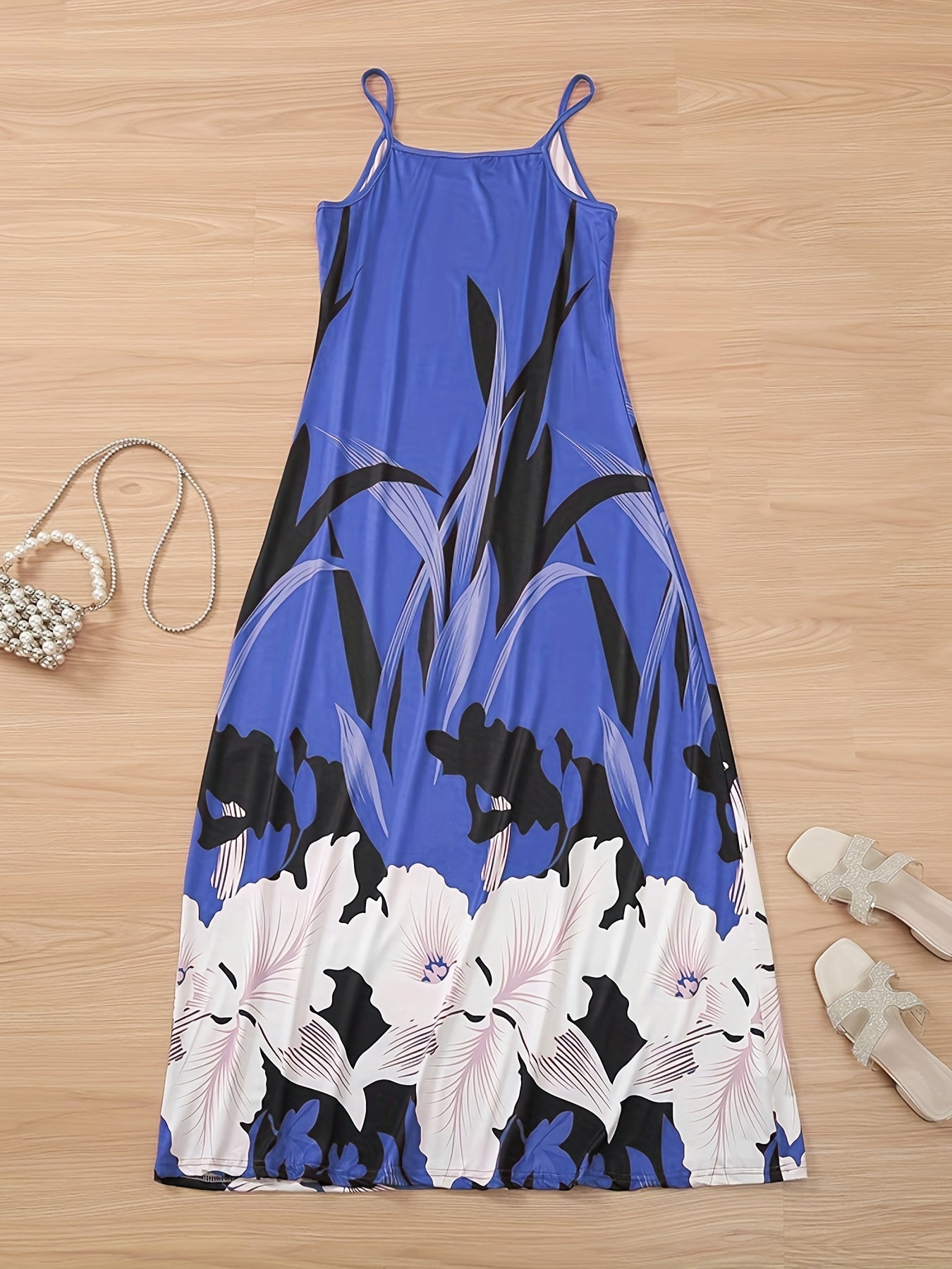 Dames Elegante maxi zomerjurk met tropische print | Maxi