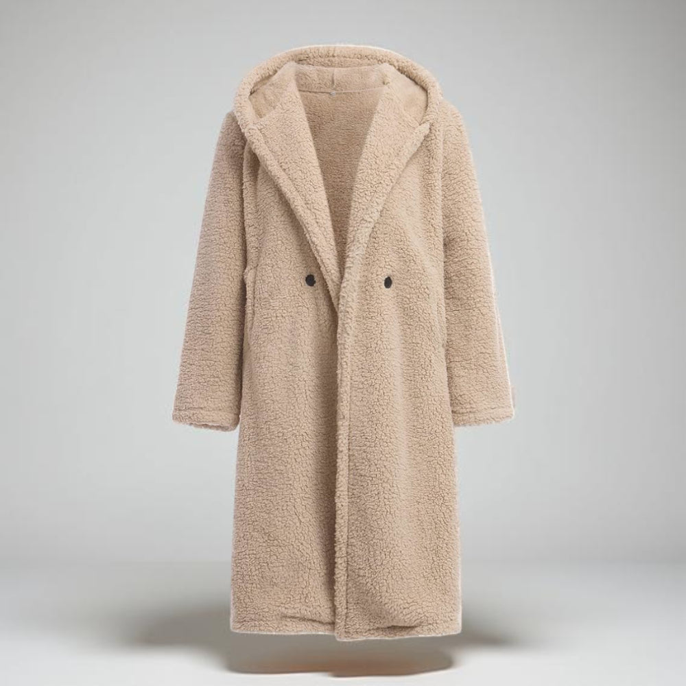 Dames Lange Teddy Jas – Oversized Winterjas