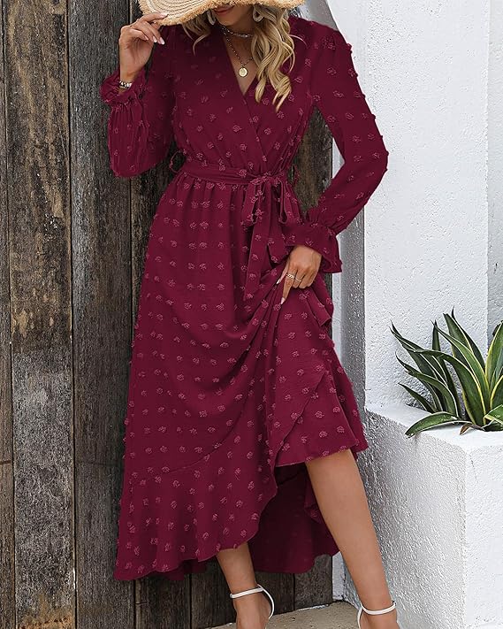 Dames Elegante Overslag Zomerjurk | Maxi