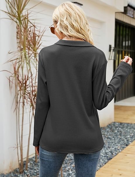 Dames Zomer Poloshirt | Langarm, Luchtig