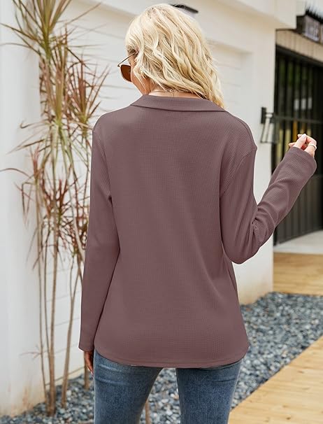 Dames Zomer Poloshirt | Langarm, Luchtig