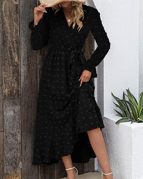 Dames Elegante Overslag Zomerjurk | Maxi