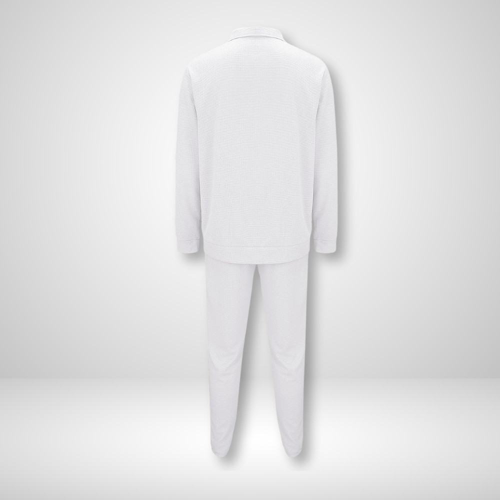 Heren comfortabele linnen tweedelige set | Lichtgewicht, ademend