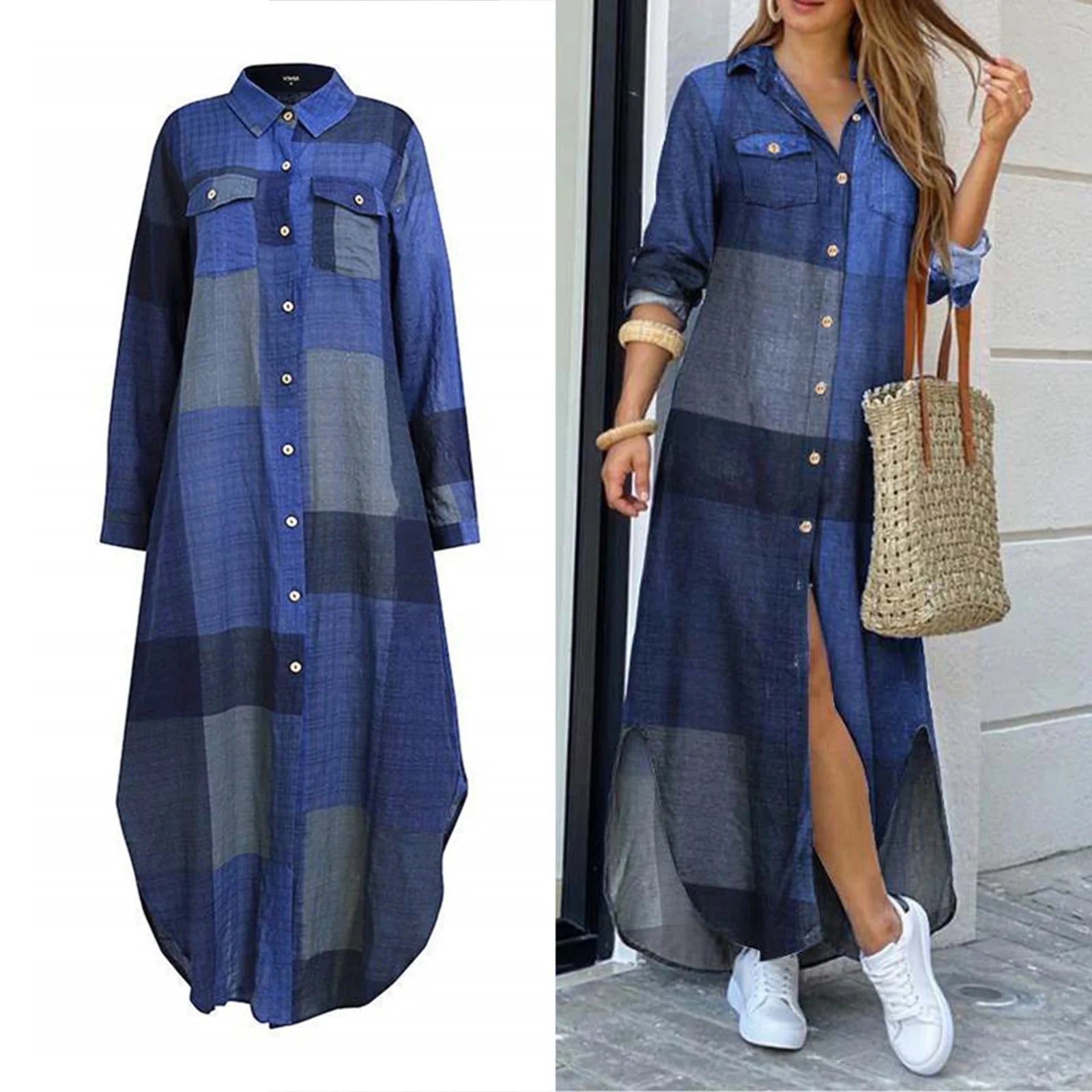 Dames Casual Spijkerlook Zomerjurk | Maxi