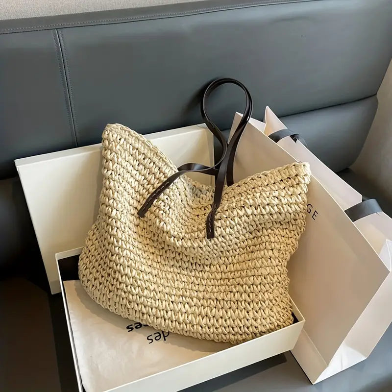 Dames Zomer Shopper | Gevlochten, Groot Formaat
