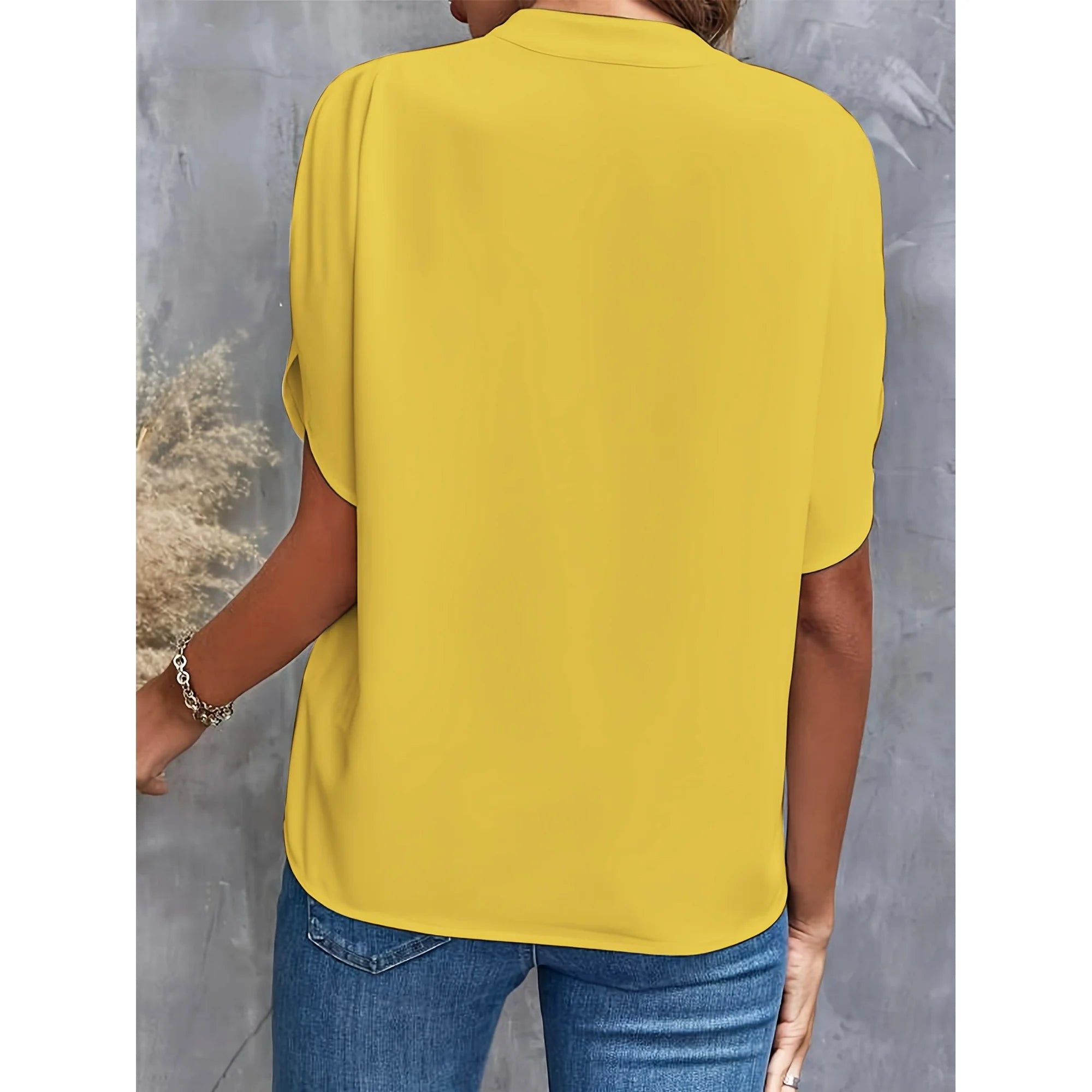 Camicetta Elegante Estiva da Donna | Collo Alto, Manica Corta