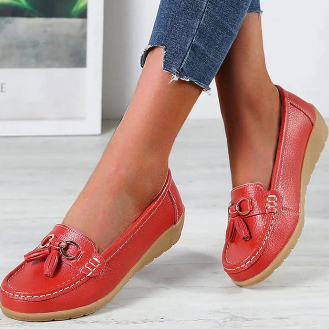 Dames Comfortabele Schoenen | Loafers met Kwastjes