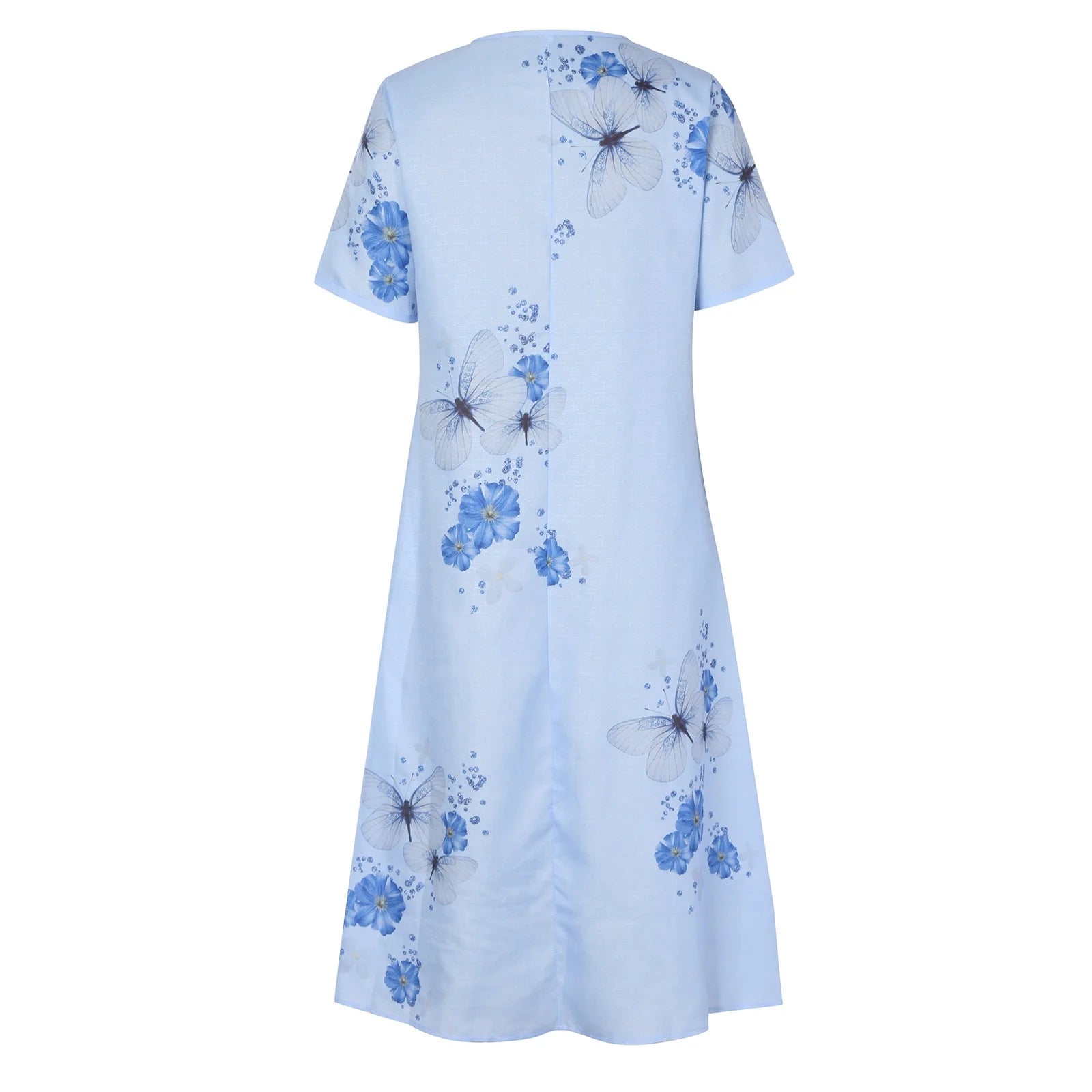 Dames Elegante Vlinderprint Zomerjurk | Midi
