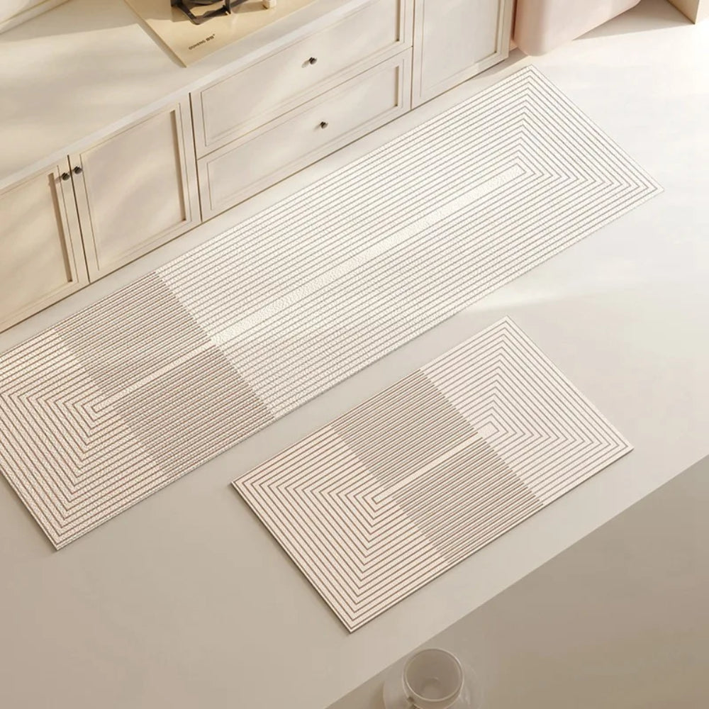 Absorberende Antislip Keukenmat van Velours Moderne Ovale Badkamer Mat