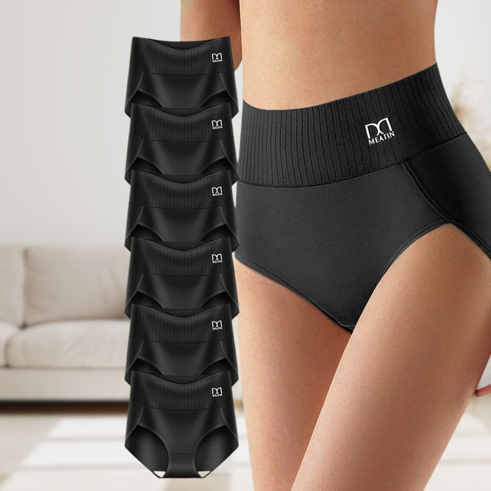 Dames Hoge Taille Lounge Ondergoed | Comfortabel Naadloos 6-Pack