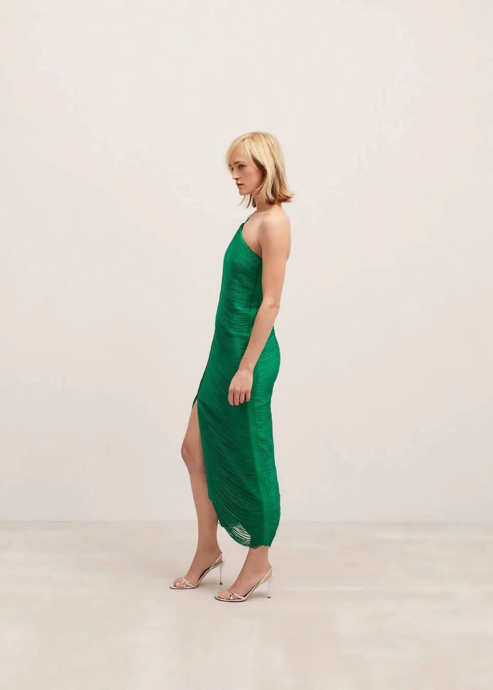 Dames Elegante avondjurk met plissé | Midi