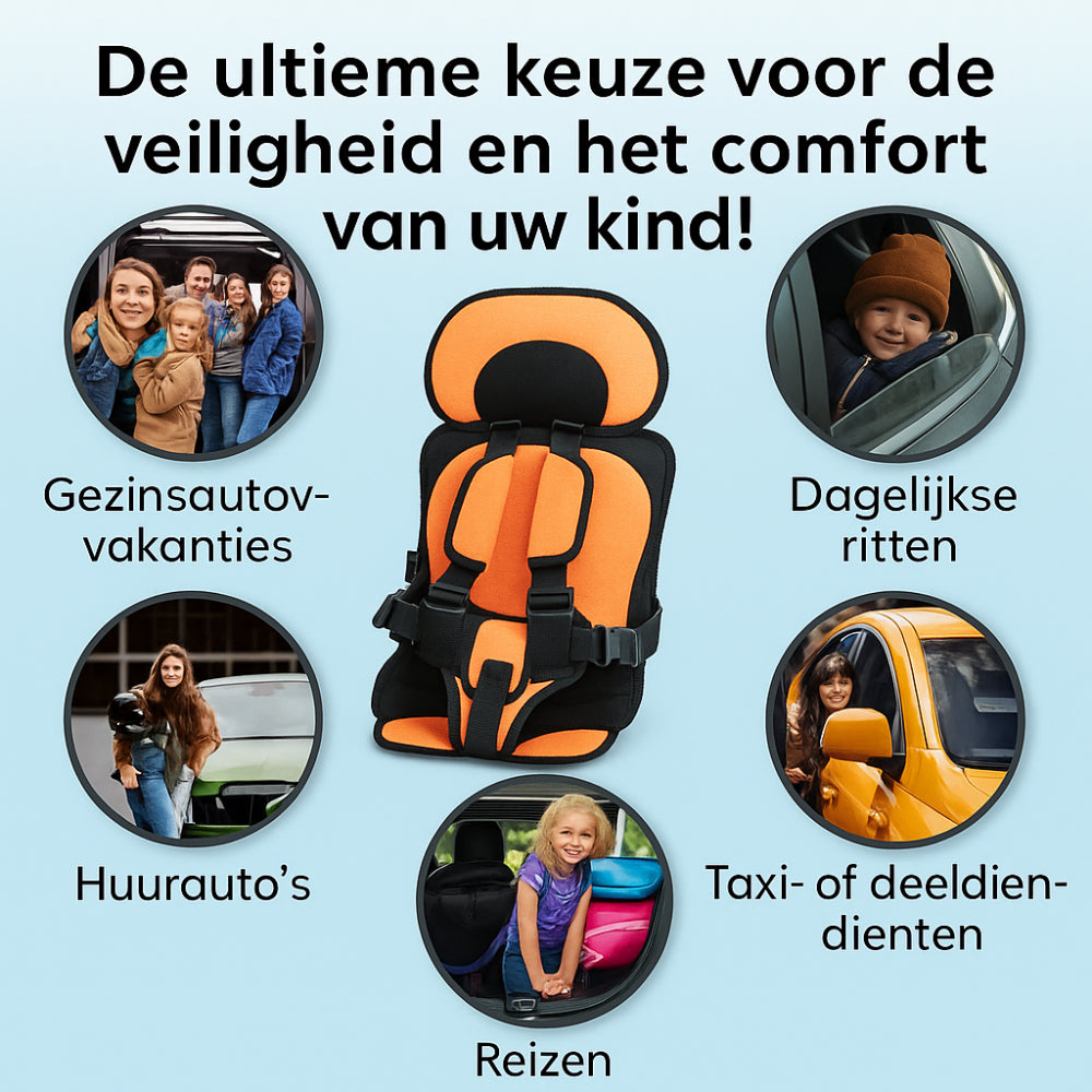 Autostoel Verhoger Kind Veiligheidsharnas Opvouwbaar Reismodel