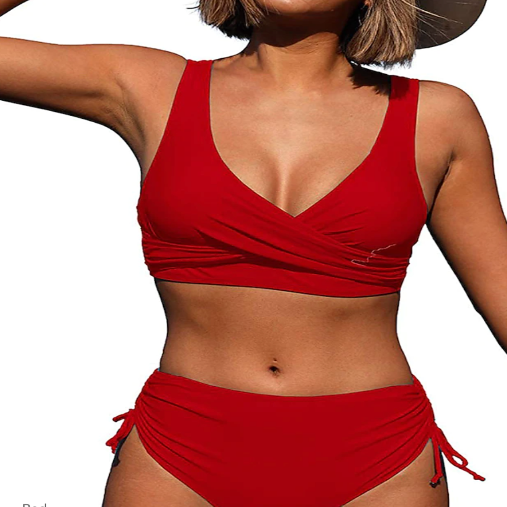 Dames Zomer Bikini | Hoge Taille, Wrap-Top