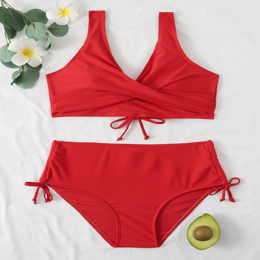 Dames Zomer Bikini | Hoge Taille, Wrap-Top