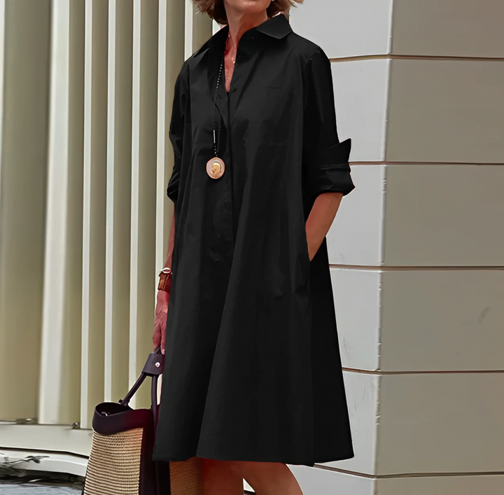 Dames Luchtige rechte zomerjurk | Midi