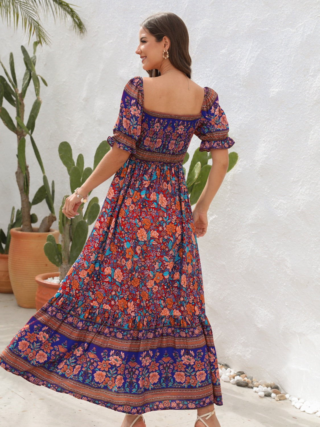 Dames Bohemien Blote-Schouders Zomerjurk | Maxi