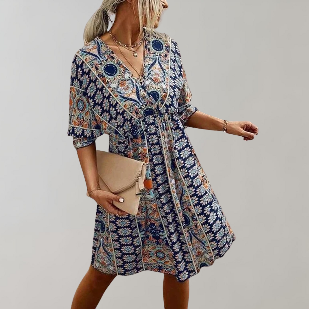 Dames Bohemian Luchtige Zomerjurk | Mini