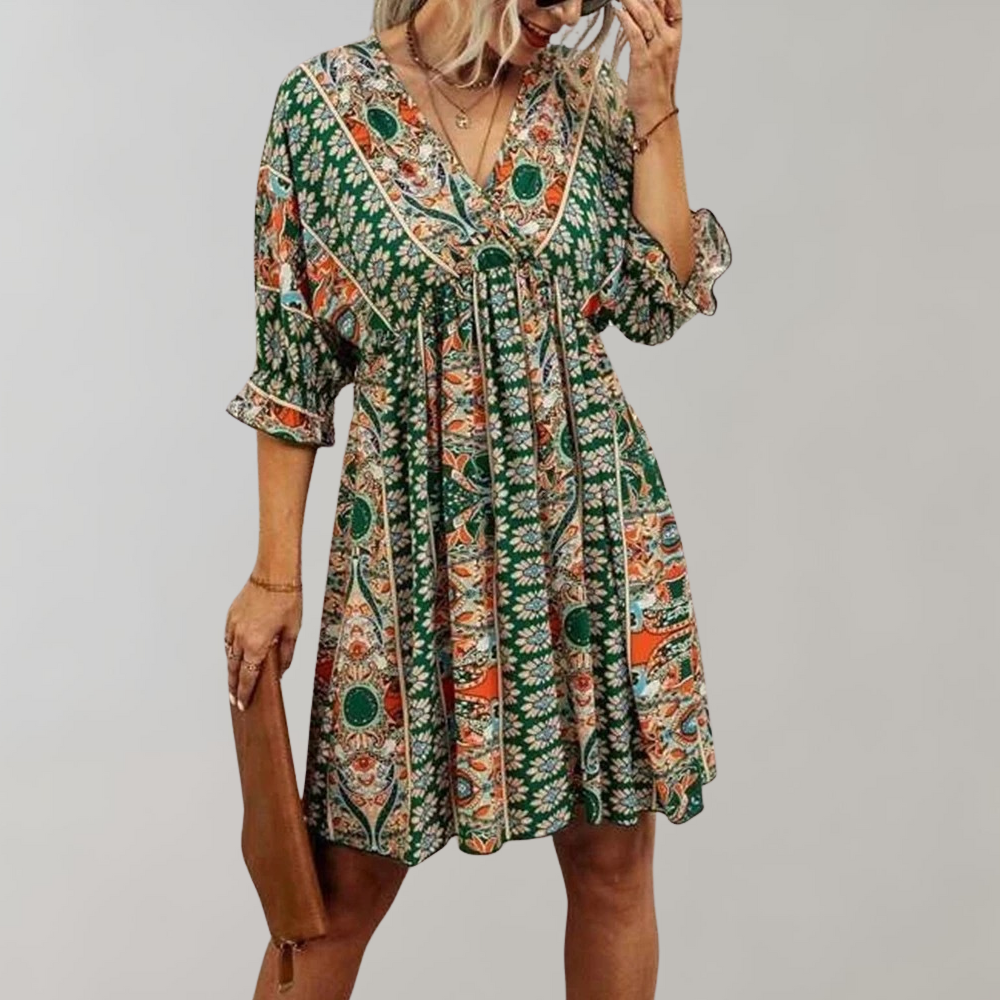 Dames Bohemian Luchtige Zomerjurk | Mini