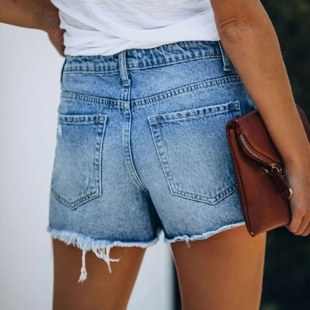 Dames Zomer Jeansshort | Kort, Asymmetrisch